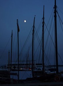 Wiecker Hafen bei Nacht