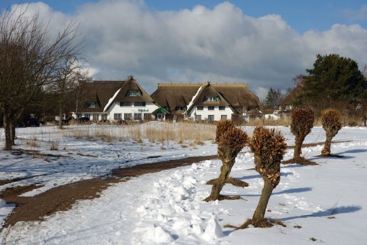 Wieck - »Hotel Haferland« im Winter